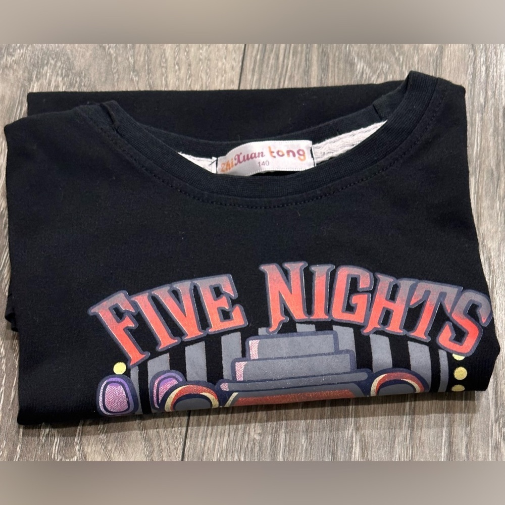 🖤 Five Nights at Freddy’s T-Shirt – Black, Size 140 (7/8)  🖤 - Picture 5 of 6